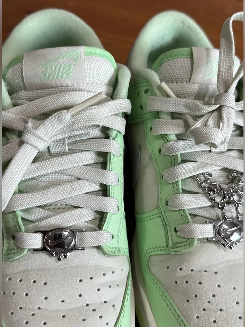 Nike Dunk Low Sneakers with metallic charms WOMEN’S Size 8